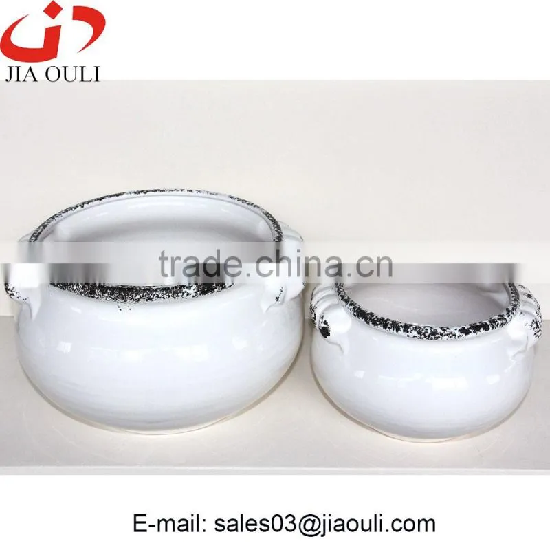 Good sales white antique ceramic flower pot, outdoor flower pots antique planter