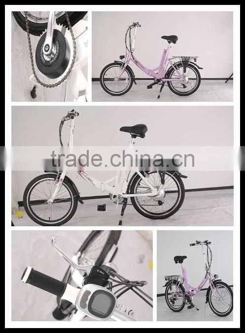 electric folding bike with 250W hub brushess motor
