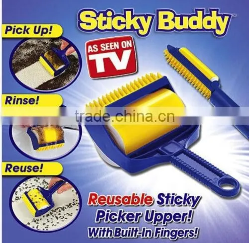 hot Dog Cat Sticky Buddy Reusable Schticky Lint Roller Pet Hair Remover