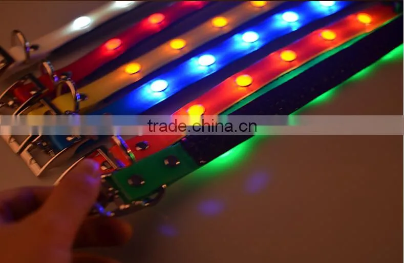 Fashion Pet TPU flash collar led dog collar