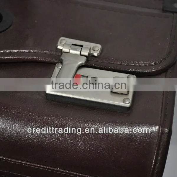 leather pilot trolley case