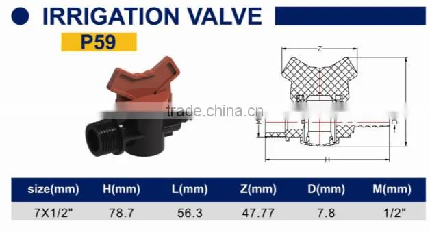 TY High quality PP compression fittings IRRIGATION VALVE eco-friendly Cheap Price Full Size factory price list discount