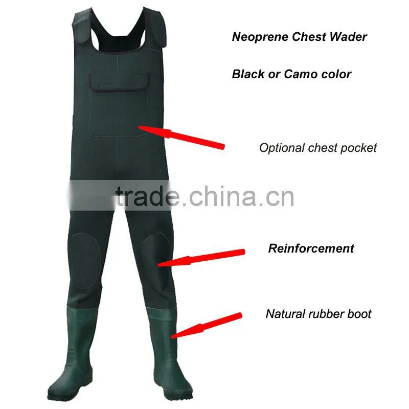 pvc nylon fishing chest wader