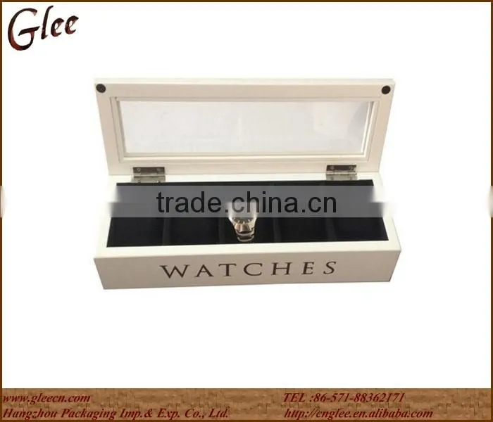 Wooden Display Box Watch Box With Glass Lid
