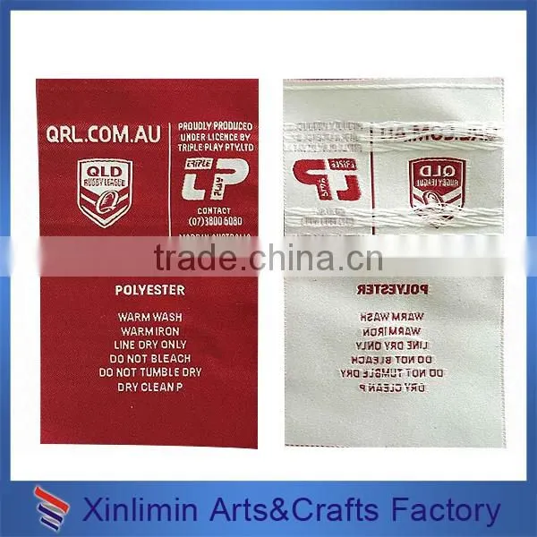 Custom design woven technics care label