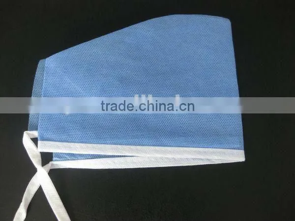Free Samples Sterile Disposable PP Surgical Doctor Cap With Guiding Ties back/Medical consumables