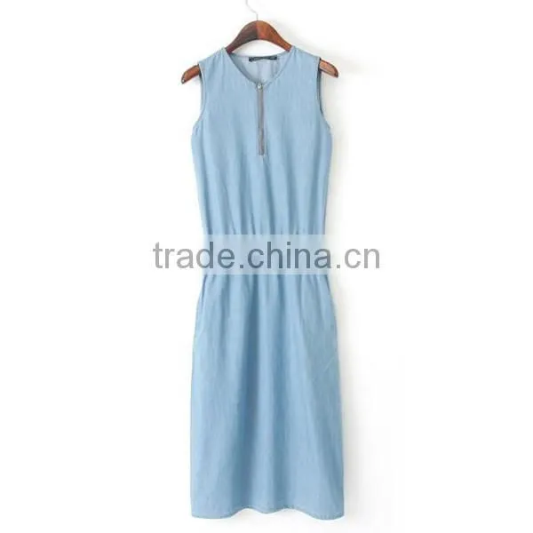 HD-D269 Wholesale elegant fashion demin women dress/ladies casual dress