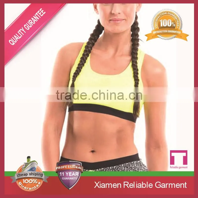 Top quality gym wear 88% nylon 12% spandexbra/ sexy fitness yoga bra for women