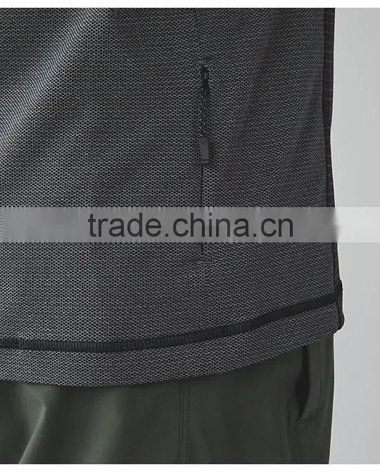 Classical Solid Color Contrast Piping 1/4 Zipped Pullover Sport Sweatshirt