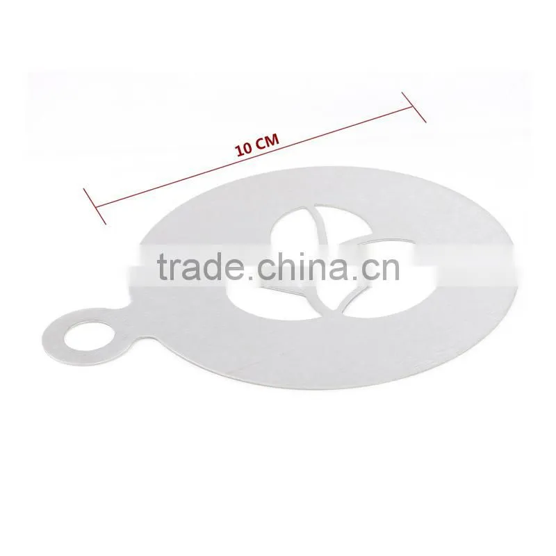 Hot selling 6 different model coffee stencil template for decoration