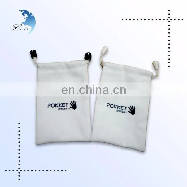 Custom design embroidered velvet fabric package multi-function silk velvet fabric screen printing velvet bag