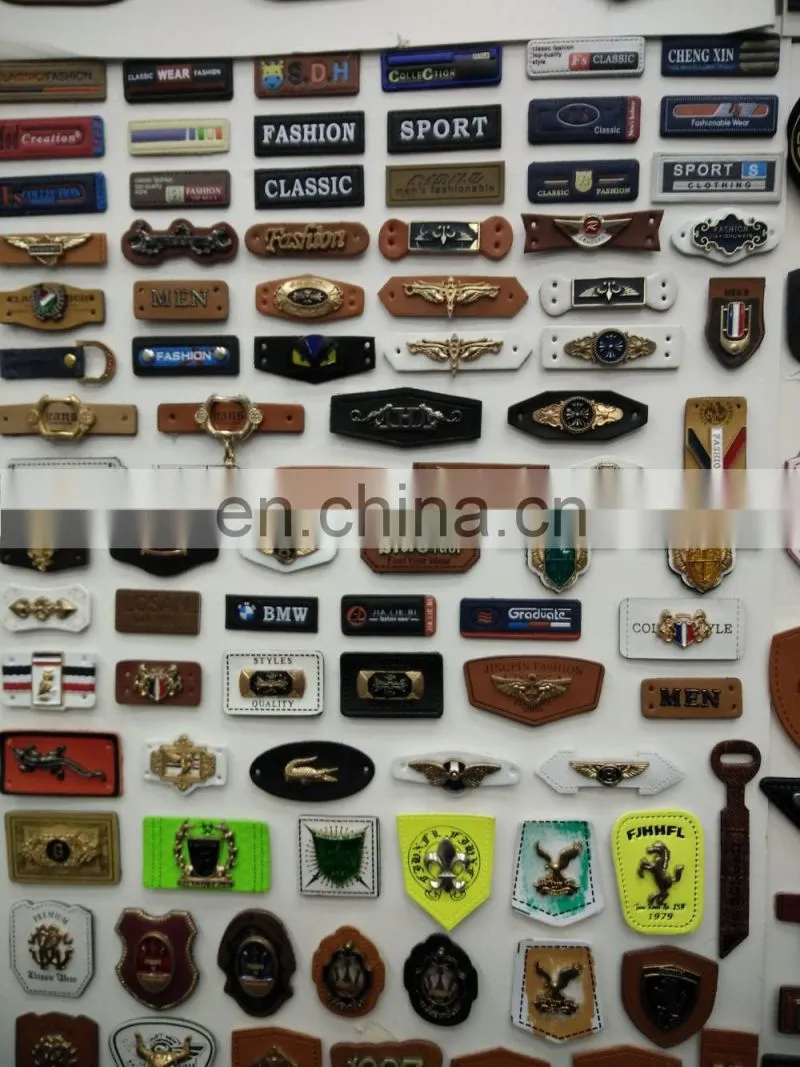 Wholesale Price custom embossed jeans leather label and tags for clothing