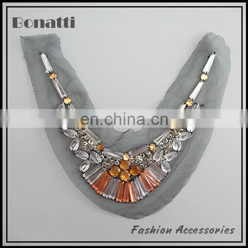 crochet beaded collar trimming