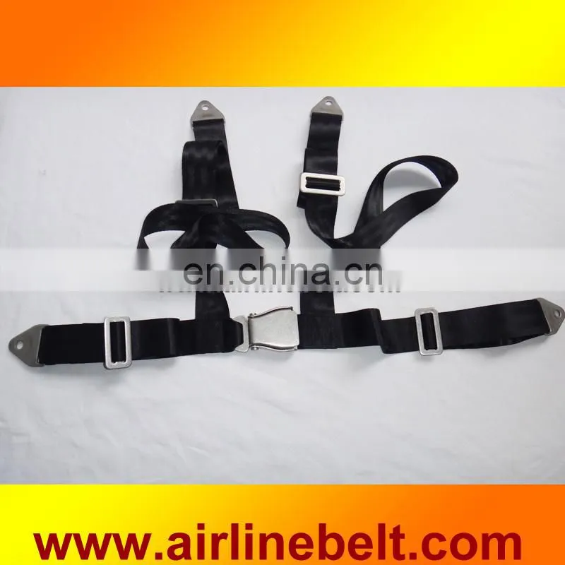 Full stainless steel aircraft buckle 2 point safety seat belt