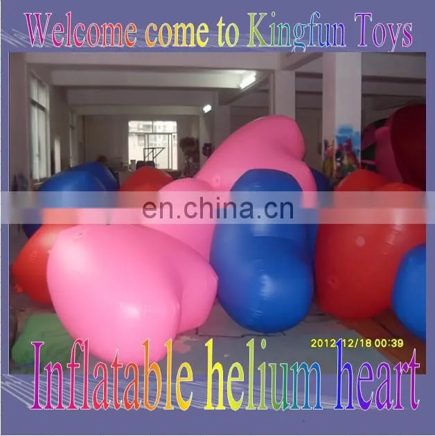 Double layer helium inflatable heart for valentine's Day