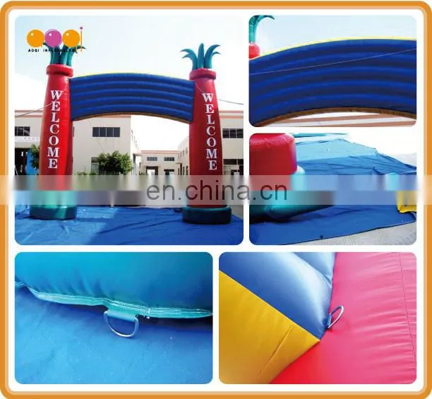 AOQI new design PVC tarpaulin inflatable welcome arch for promotion