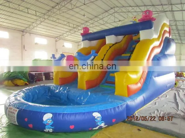 New design fashion inflatable hurricane water slide