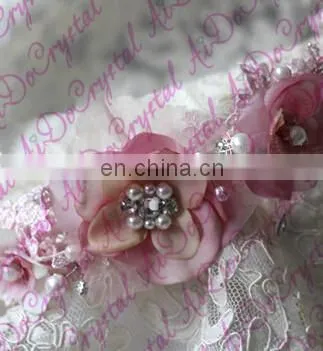 Aidocrystal hot selling wedding party bridal pearl headwear,women hair accessories,lace rhinestone headpiece