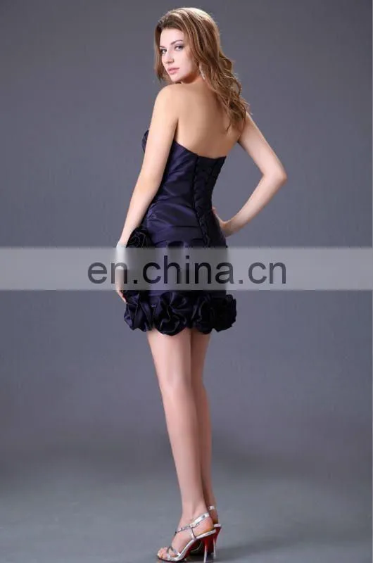 Grace Karin Sexy Ladies Strapless Black And Red Short Mini Cocktail Dresses CL3106-1