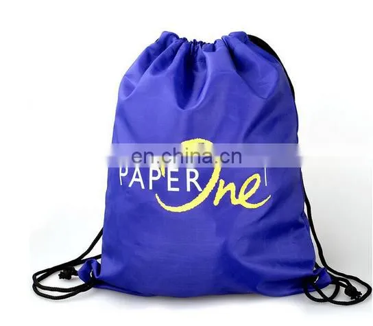 Custom Printing Logo Waterproof Nylon Drawstring Bag