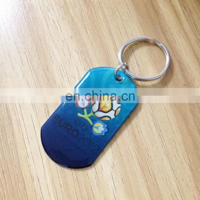 Lastest style printed logo zinc alloy dog tag with ball chain