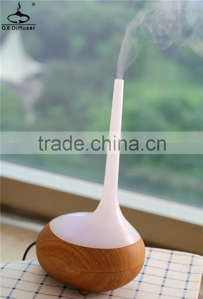 GX DIFFUSER 2016 mini wood essential oil diffuser with color changing light
