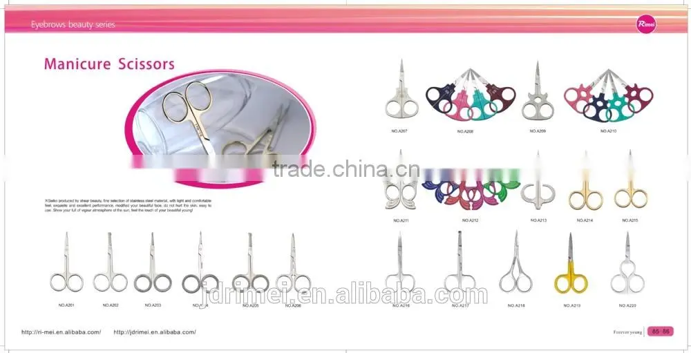 Stainless steel series beauty scissors 2015