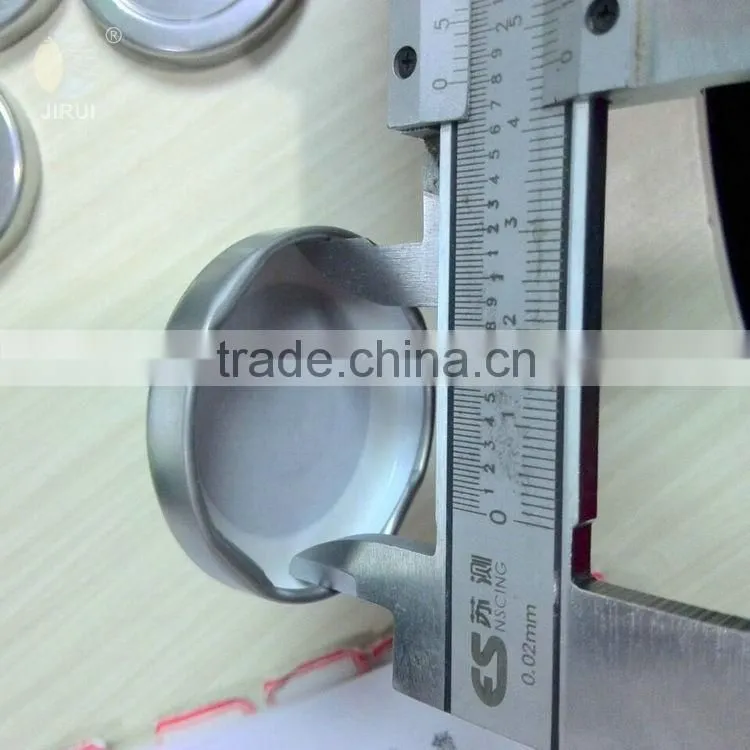 factory customized 48mm silver lug cap with saftey button for glass bottle