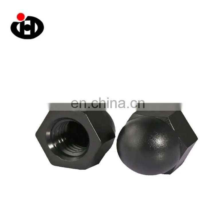 JINGHONG Customized DIN 1587 Domed Fasteners Hex Nylon Locking Nuts