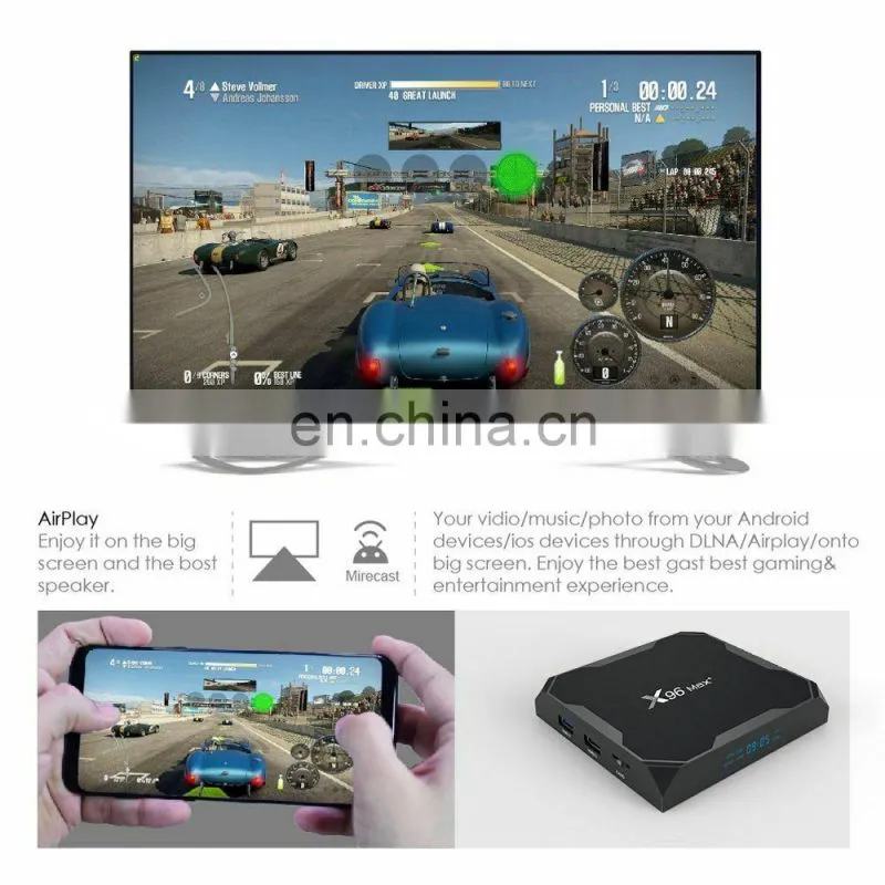 X96 Max+ Amlogic S905X3 X3 4G32G Quad Core Box TV Android 10 Smart 4K TV Box Set Top Box