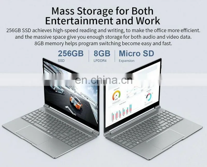 Teclast F15 Notebook - 15.6 inch, Intel N4100 Quad Core, 8GB RAM 256GB SSD