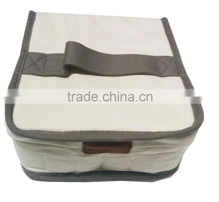 pure color canvas essential oil carrying case bag,42bottles canvas essential oil carry bag,custom make soft essential oil case