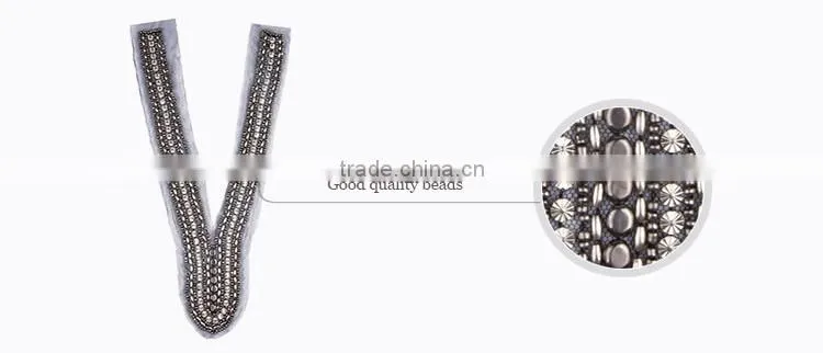 Fine Quality white shirt collar designs handmade collar bead trim