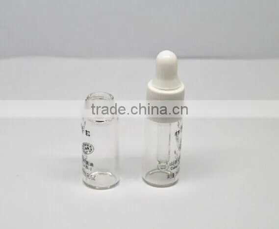 Transparent glass essential oil dropper bottle 3ml