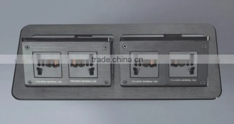 UK electrical desk plugs with audio jack for tabletop