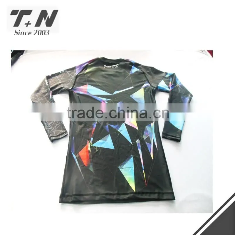 Custom Sublimation Printed Long Sleeve Rash Guard