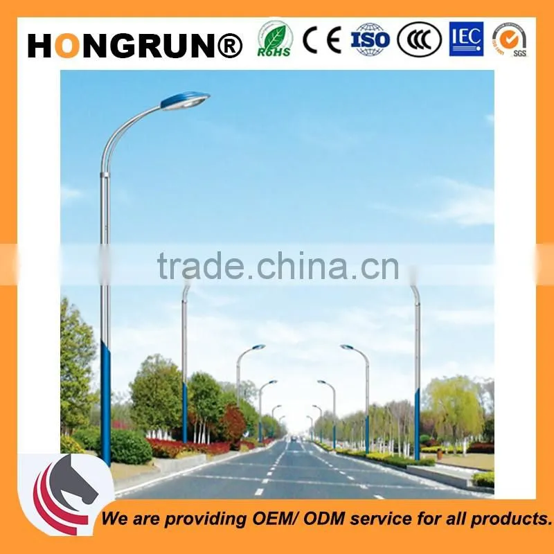 Color customizable Single-arm street lamp pole for outdoor lighting