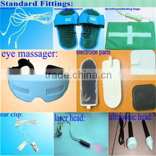 professional physiotherapy ultrasound machine with body massager,heating ,laser LGHC-33