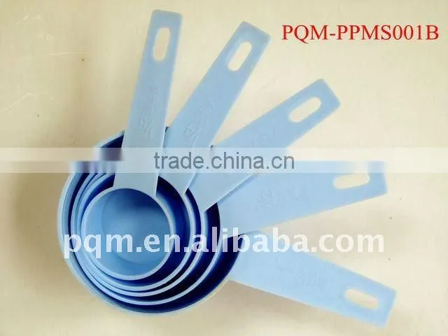 Multi-funtion 10 pcs blue PP plastic measuring spoons