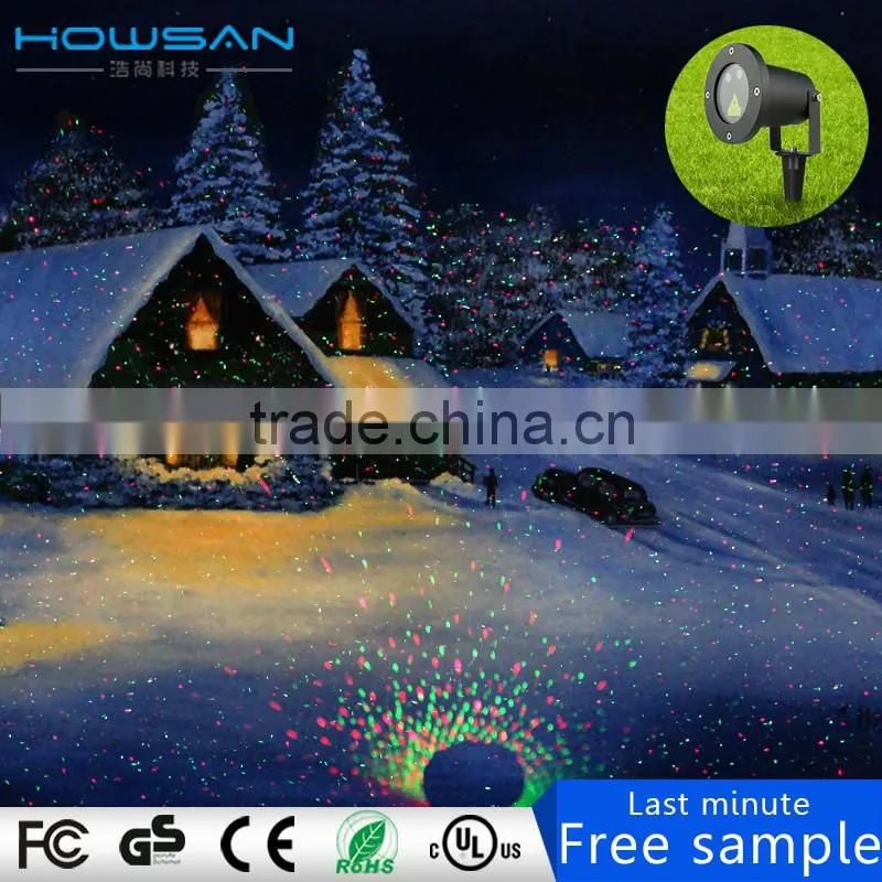 starry light shower LED spike lights 5m cable Certificated christmas laser light projector