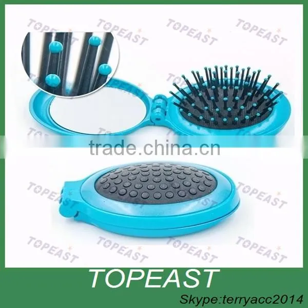 Pop-Up Hairbrush with Mirror