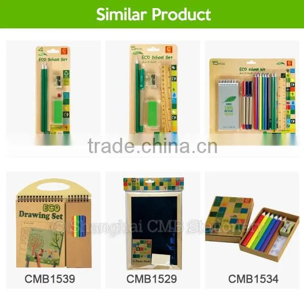 Kids eco friendly product stationery school writing set small wholesale return gifts