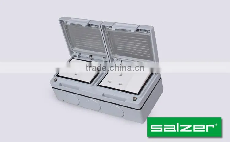 Salzer Double switch socket IP56 Weatherproof