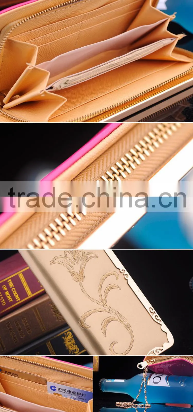 Women Fashion Clutch PU Leather Long Handbag Lady Wallet Coin Purse Card Holder