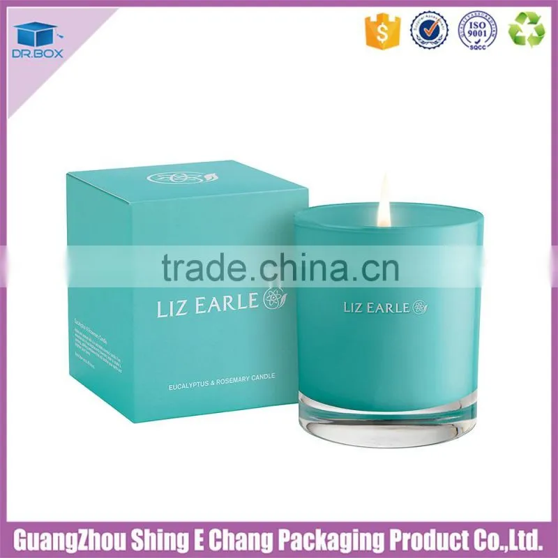 Hot stamping luxury candle jars with custom logo high quality tealight candle packaging