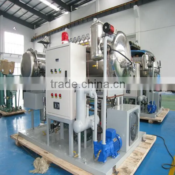 Oil coalescing dehydration plant for light oil like fuel oil turbine oil