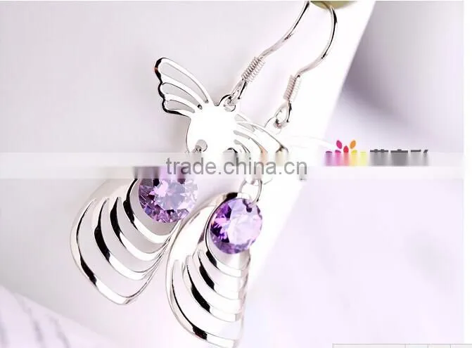 2014 Jewelry factory best price all jewelry 925 silver fashion BOXI style earrings bead latest style earrings
