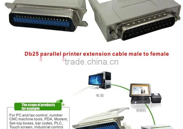 SLT Wholesale high quality DB 25pin male to centronics 36 male printer cable 3m