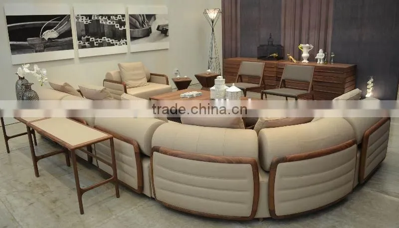 Modern design U shaped sectional sofa set designs and prices White leather sofa
