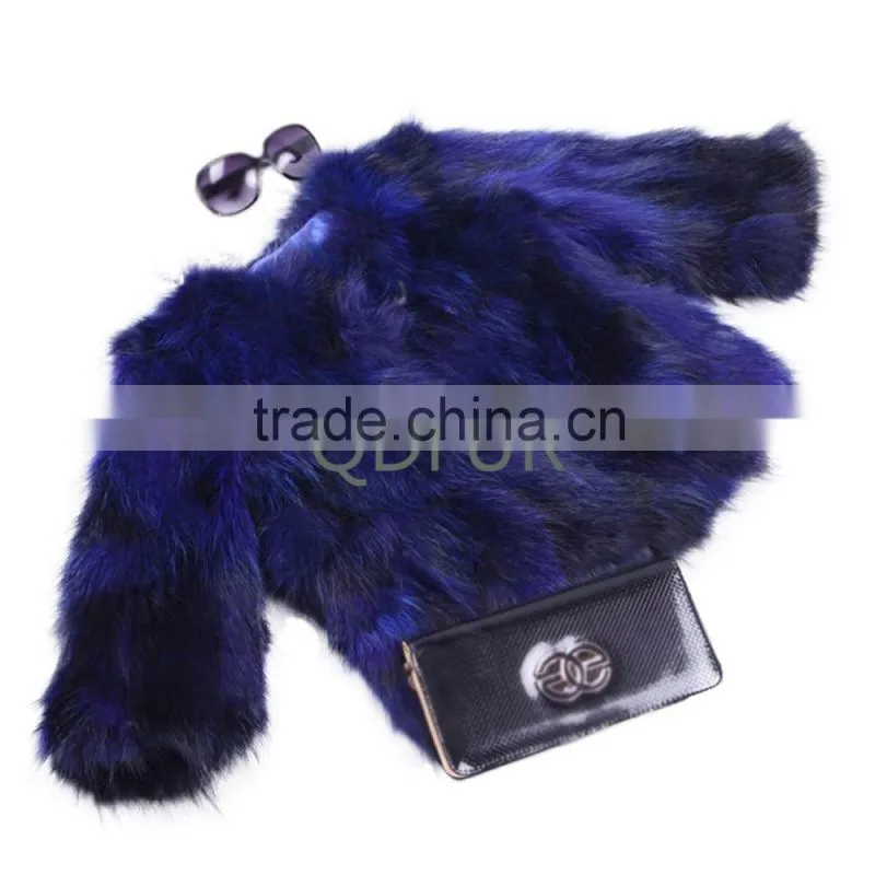 QD30982 Winter Real Raccoon Fur Jacket Overcoat Short Design Genuine Raccoon Fur Jacket Warmer Clothes 2016